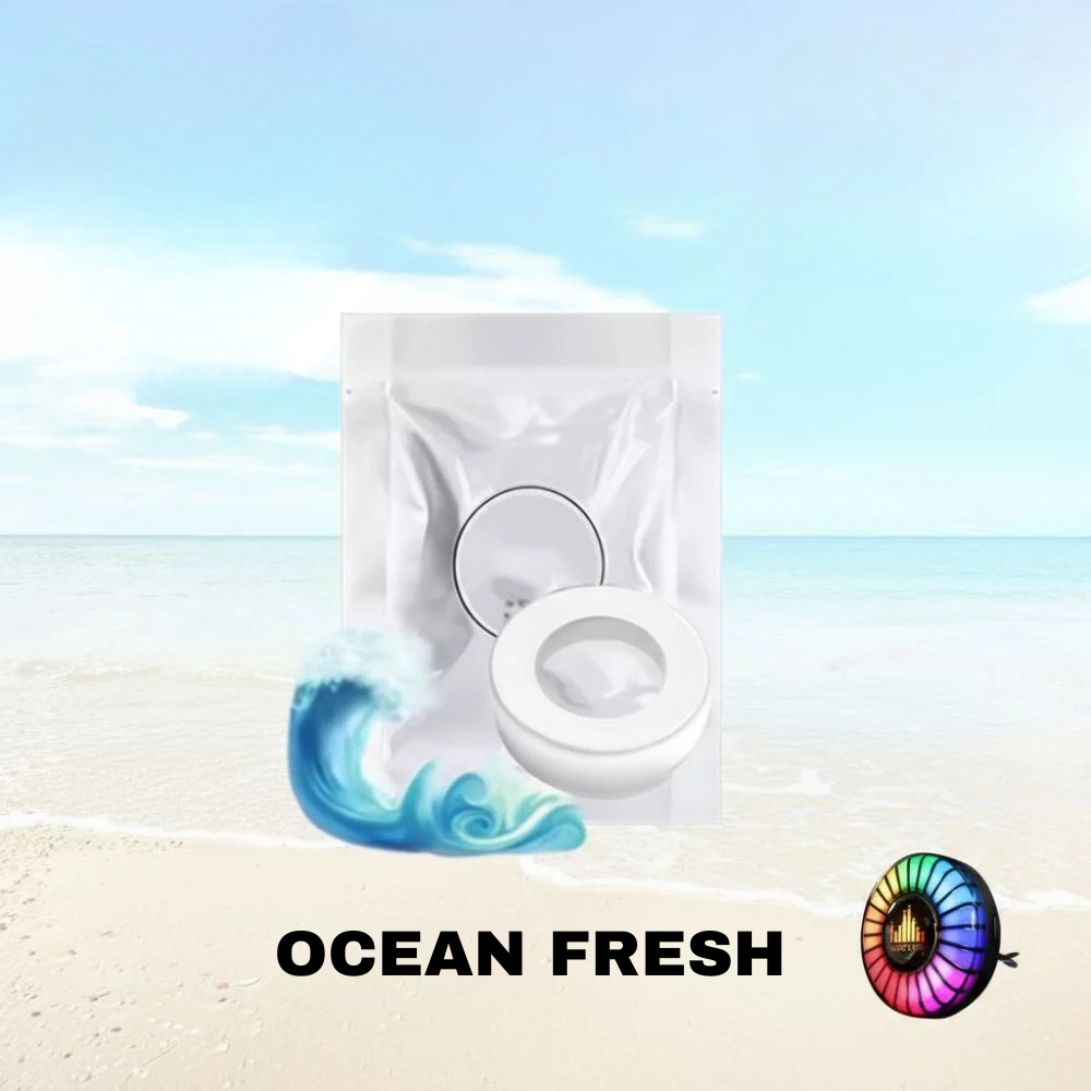 Ritmo musical Luz LED para coche con logotipo (con difusor de aroma)