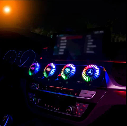 Ritmo musical Luz LED para coche con logotipo (con difusor de aroma)
